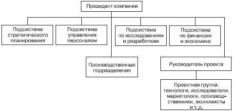 Проектная организационная структура схема